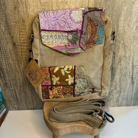 Canvas Crossbody Vintage Fabric Bag FAST SHIP NeW - Picture 1 of 11